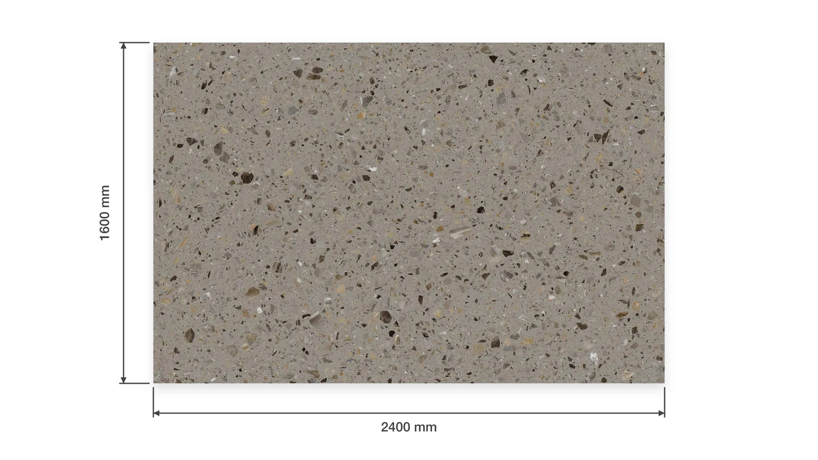 Taupe Gray Medium Mixed-Chip Sintered Stone Slab for Business Spaces thumbnail 2