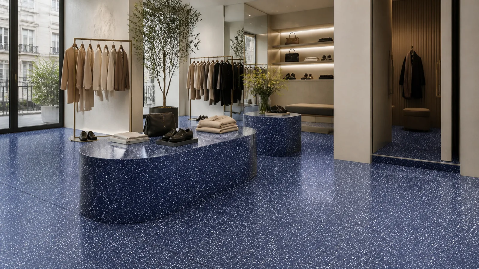 Navy Blue Dense White-Speckled Sintered Stone Slab for Online Celebrity Stores thumbnail 4