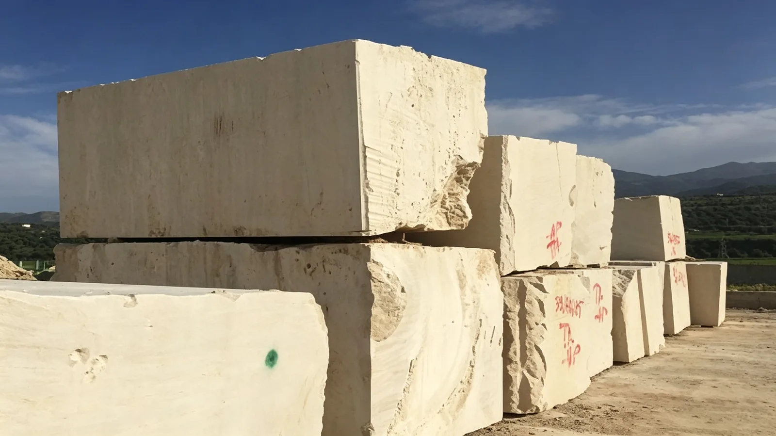 Beige Limestone Blocks For  Landscaping and Wall