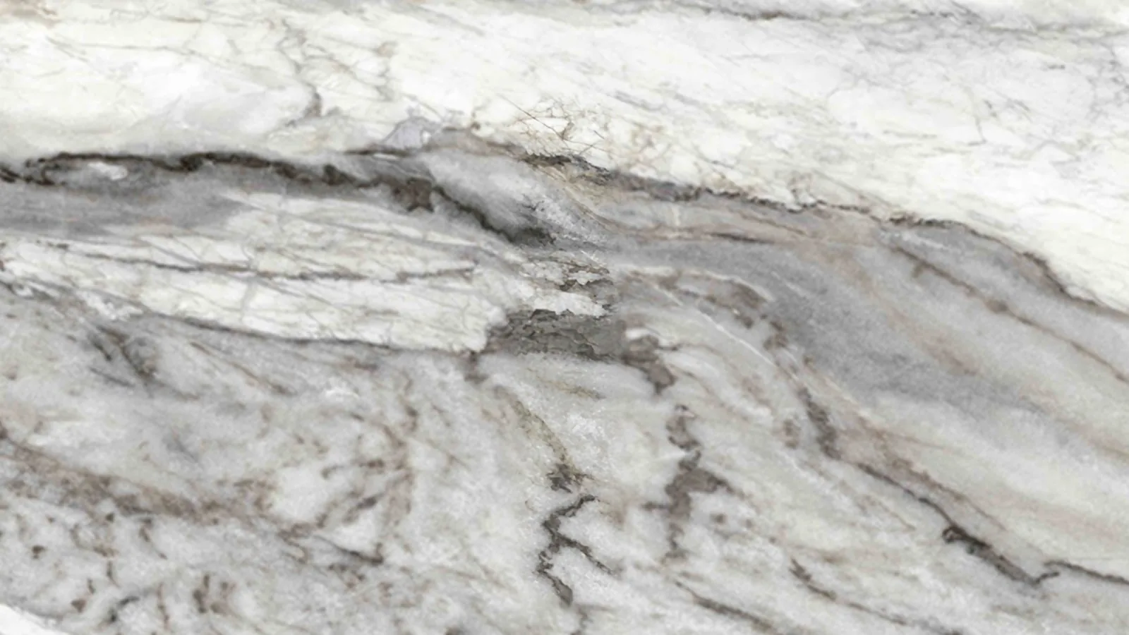 White Fish Belly Floral White Sintered Stone Slab Feature Wall Cladding