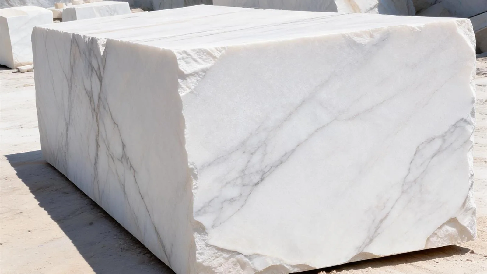 Hanphar Crystal White Marble Blocks for Quarry Projects