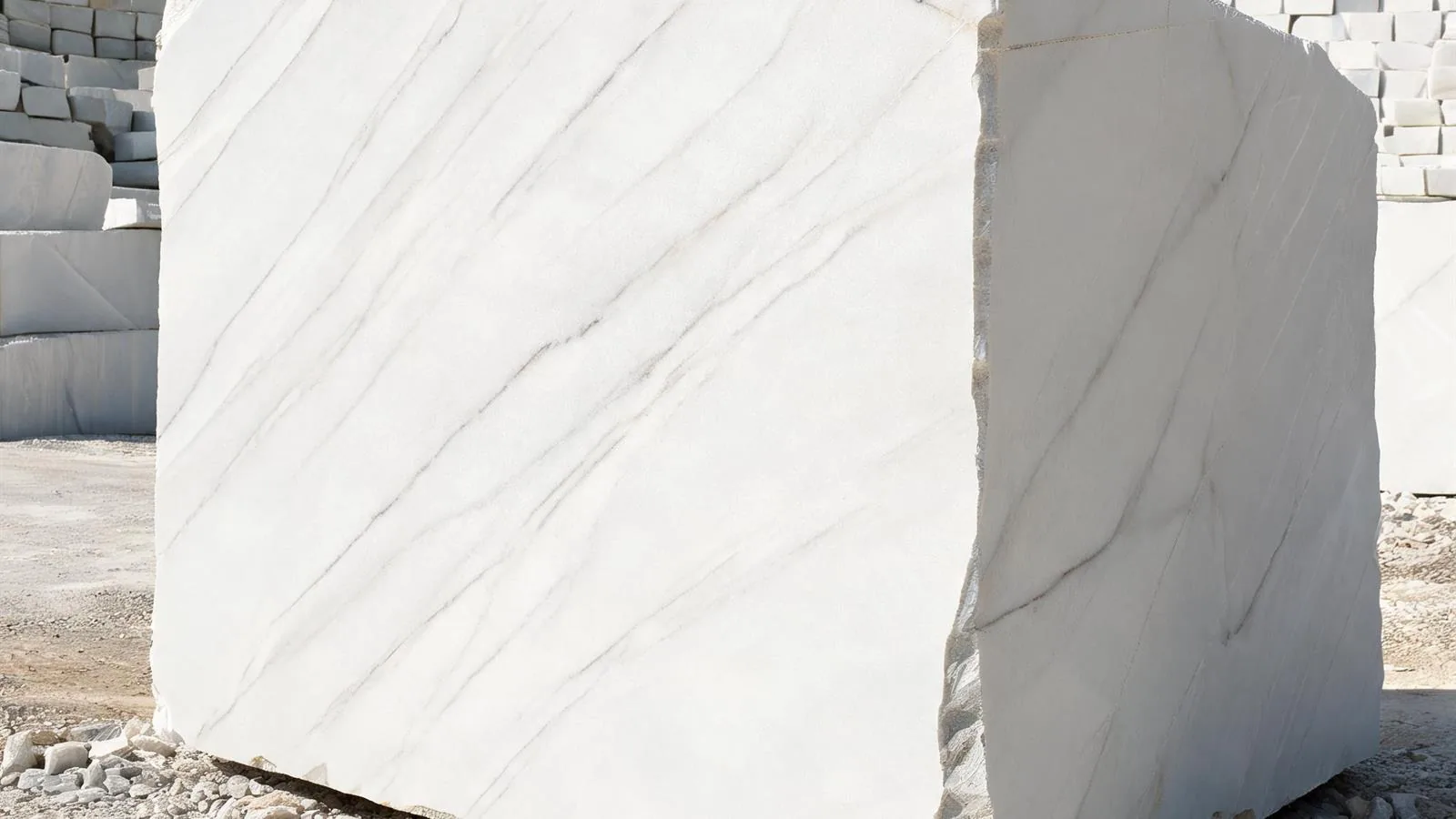 Thassos Pure White Marble Blocks for Quarry Projects