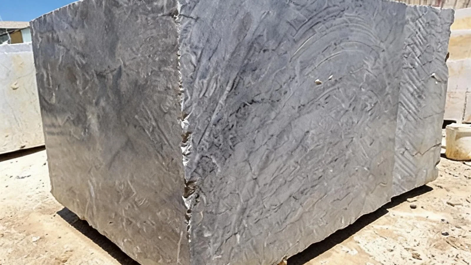 Grey Lido Gris Tiflet Marble Blocks for Quarry Projects