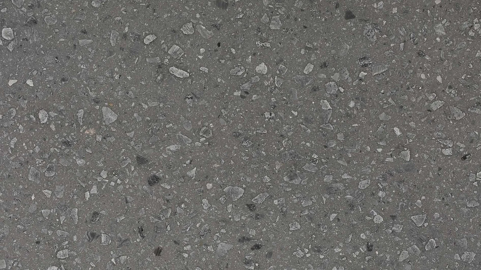 Medium Gray Pebble-Chip Sintered Stone Slab for Floors and Stairs