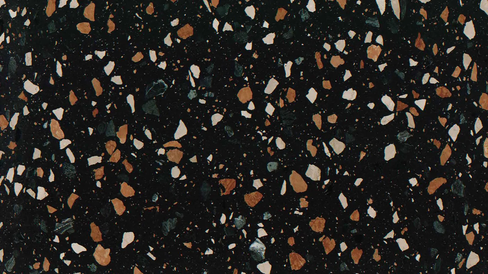 Black Large Multicolor-Chip Sintered Stone Slab for Online Celebrity Stores