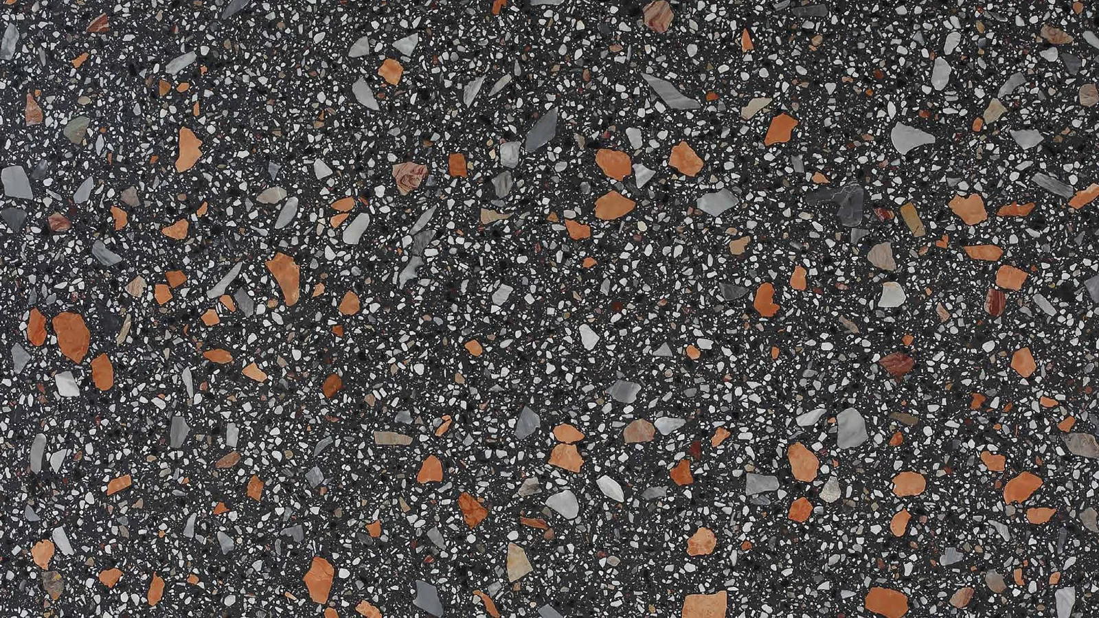 Charcoal Large Terracotta-Chip Sintered Stone Slab for Business Spaces