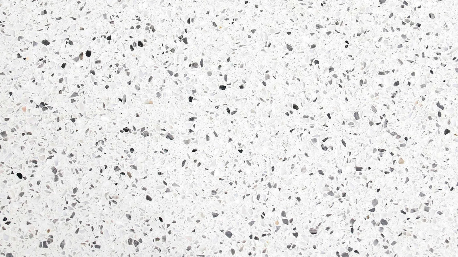 White Medium Dark-Chip Sintered Stone Slab for Floors and Stairs