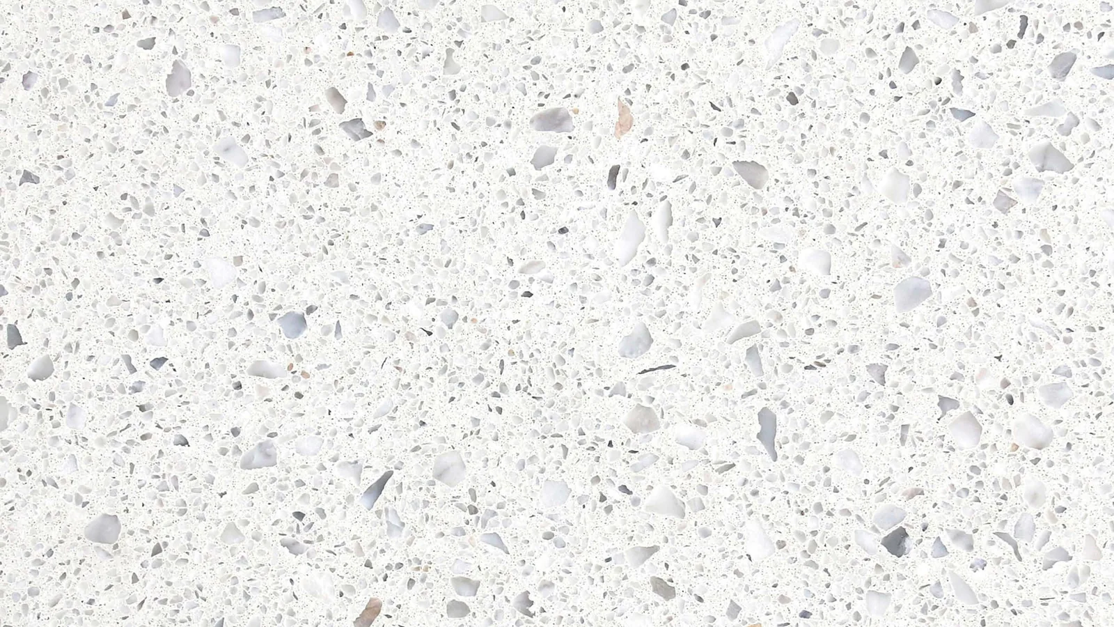 White Large Mixed-Stone-Chip Sintered Stone Slab for Furniture Countertops