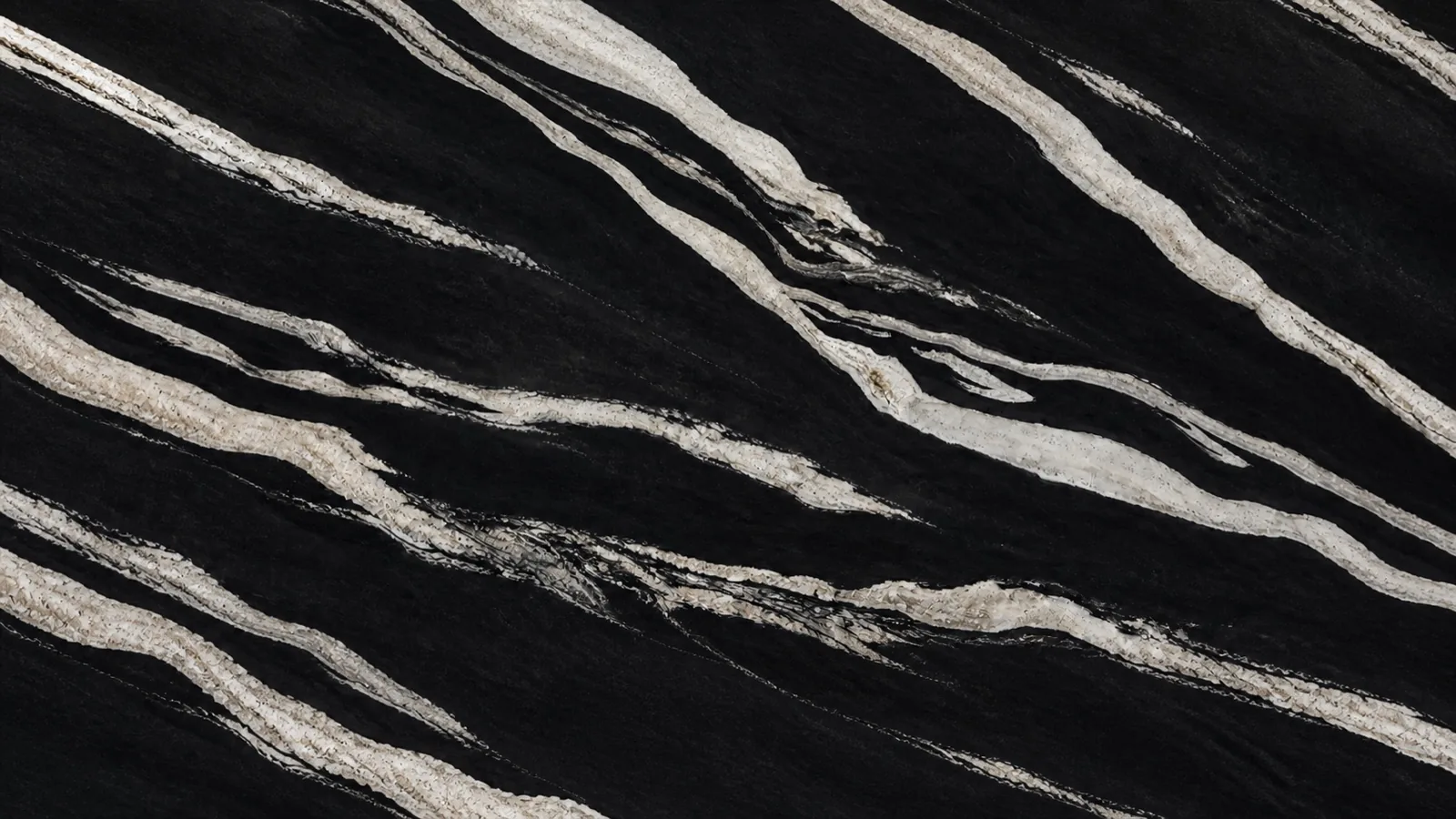 Black Audrey Sintered Stone Slab for Feature Wall Cladding
