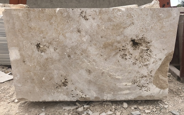 Beige Color Travertine Blocks  For Ground and countertop  or Wall .