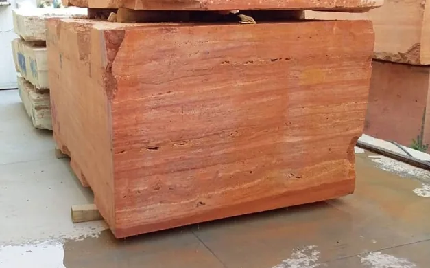 Red Travertine Blocks for Flooring and Wall