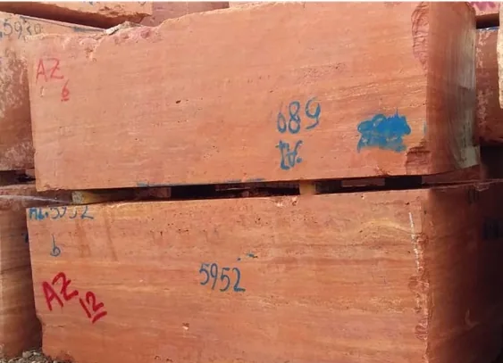 Red Travertine Blocks for Flooring and Wall thumbnail 3