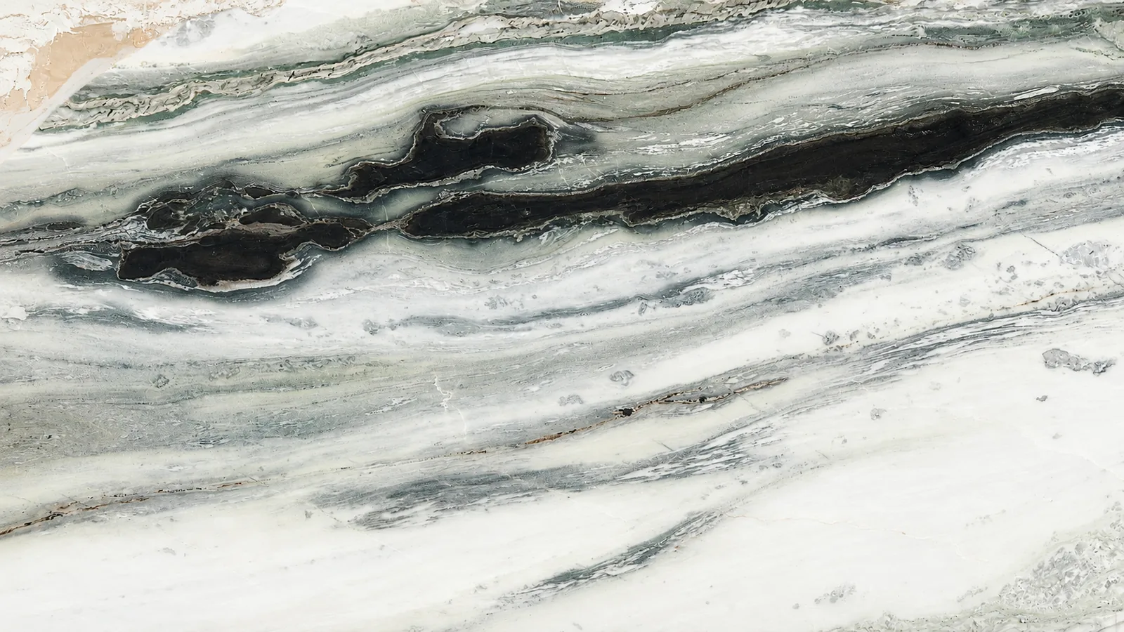 Brazilian Panda White Marble Slabs For Countertops and Stair steps thumbnail 3