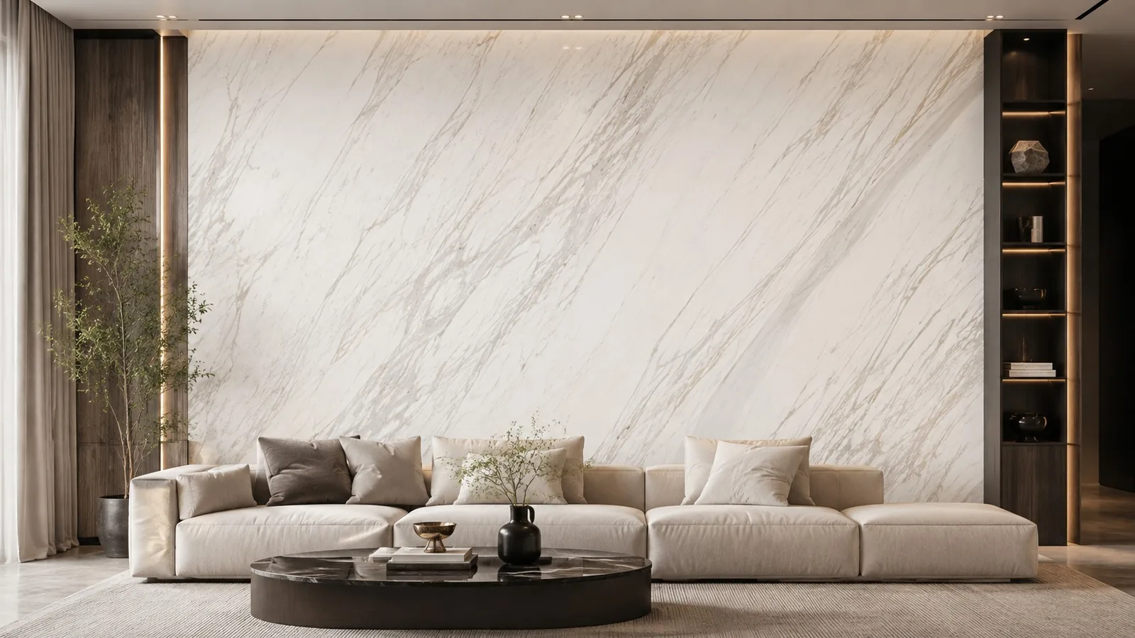 Ivory marble slabs for kitchen application thumbnail 2