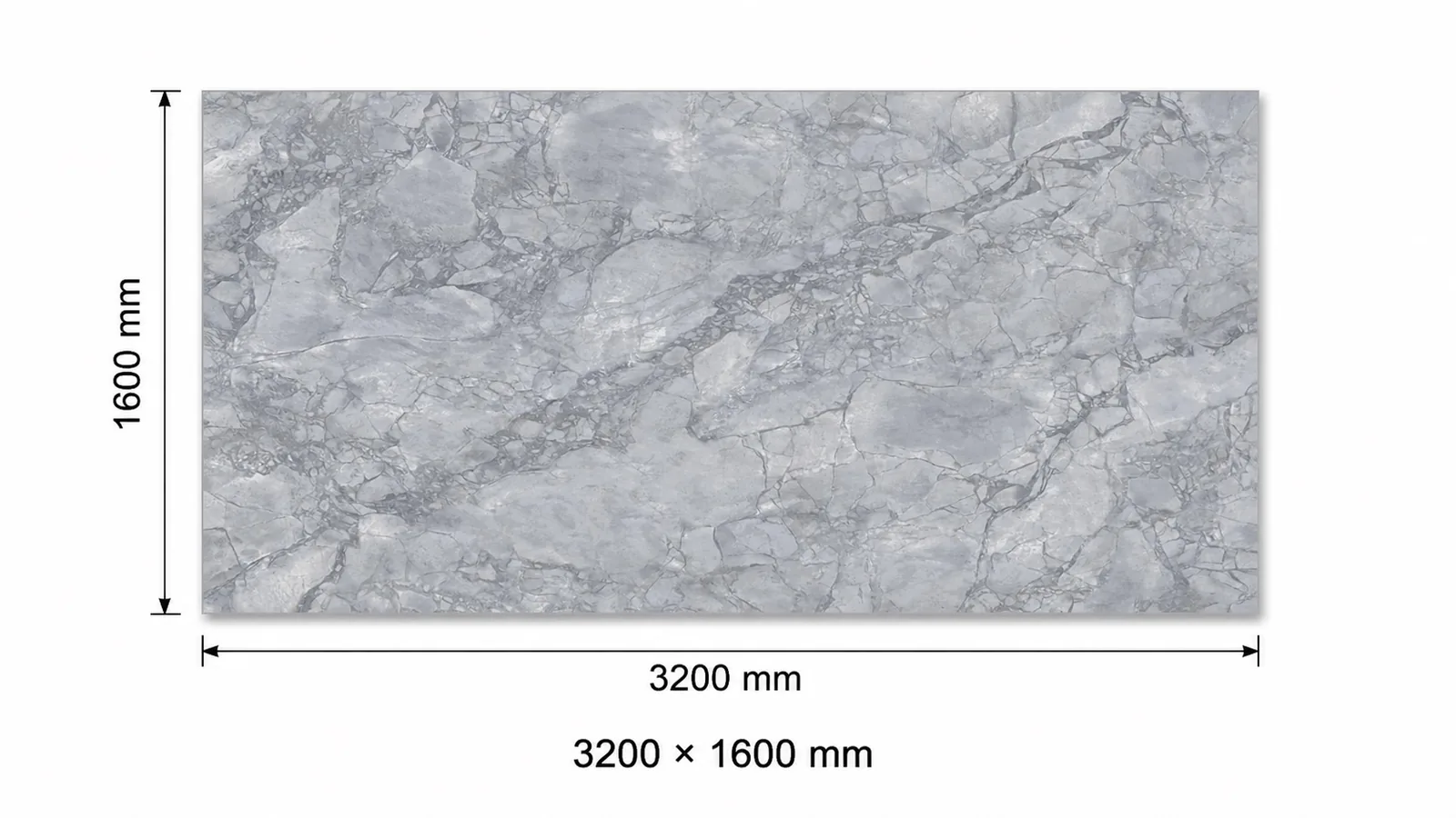 LX9094 Glacier Gray Ice Breccia Engineered Quartz Stone Slab thumbnail 3