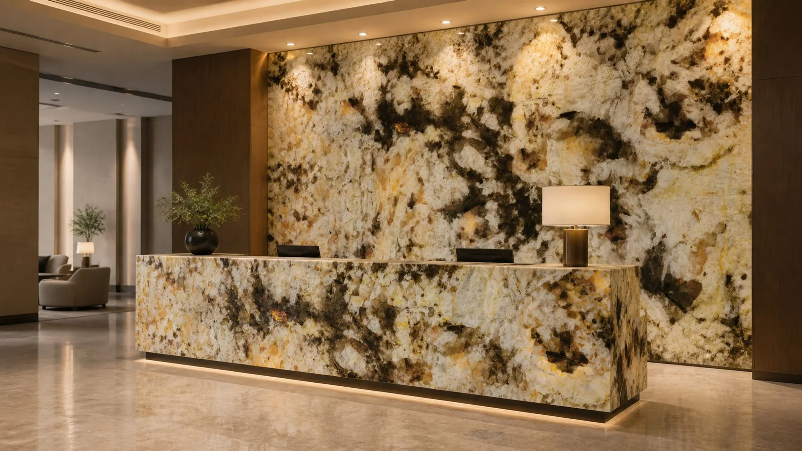 LX9090 Ivory Cream Olive Amber Breccia Engineered Quartz Stone Slab thumbnail 5