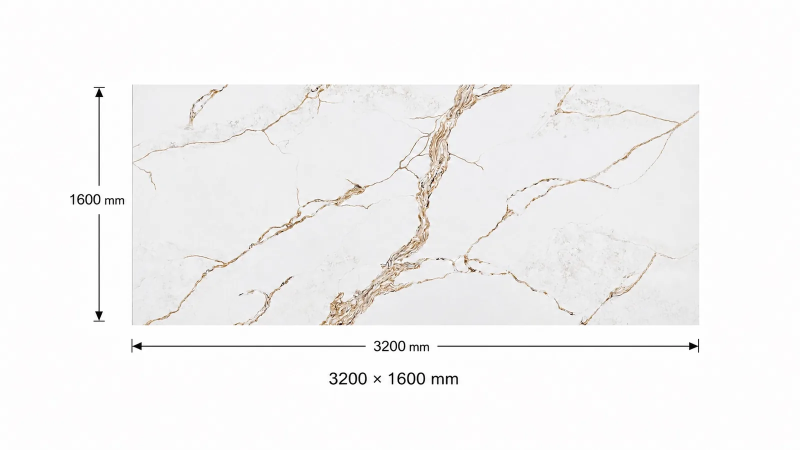 LX7105 Ivory White Gold Calacatta Vein Engineered Quartz Stone Slab thumbnail 3
