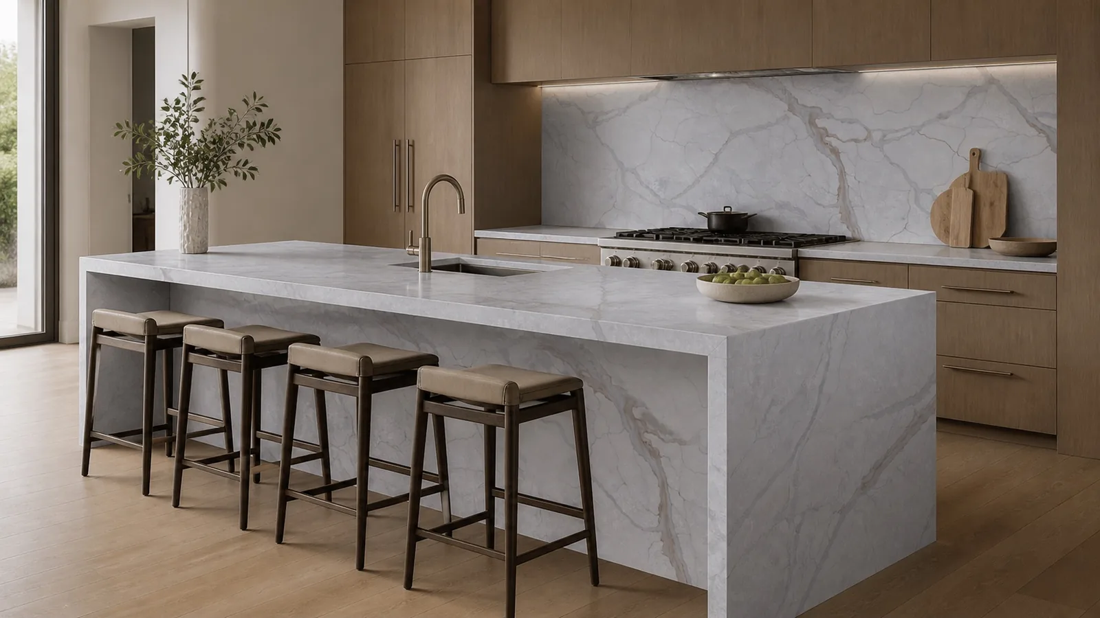 LX7178 Cool Gray Rose Taupe Vein Engineered Quartz Stone Slab thumbnail 4