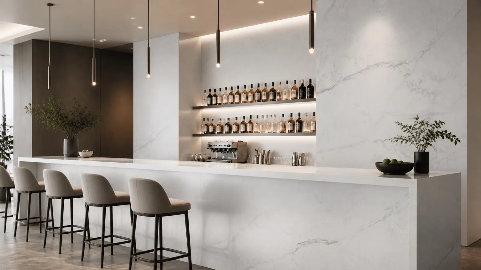 LX7120 Soft White Fine Gray Vein Engineered Quartz Stone Slab thumbnail 5