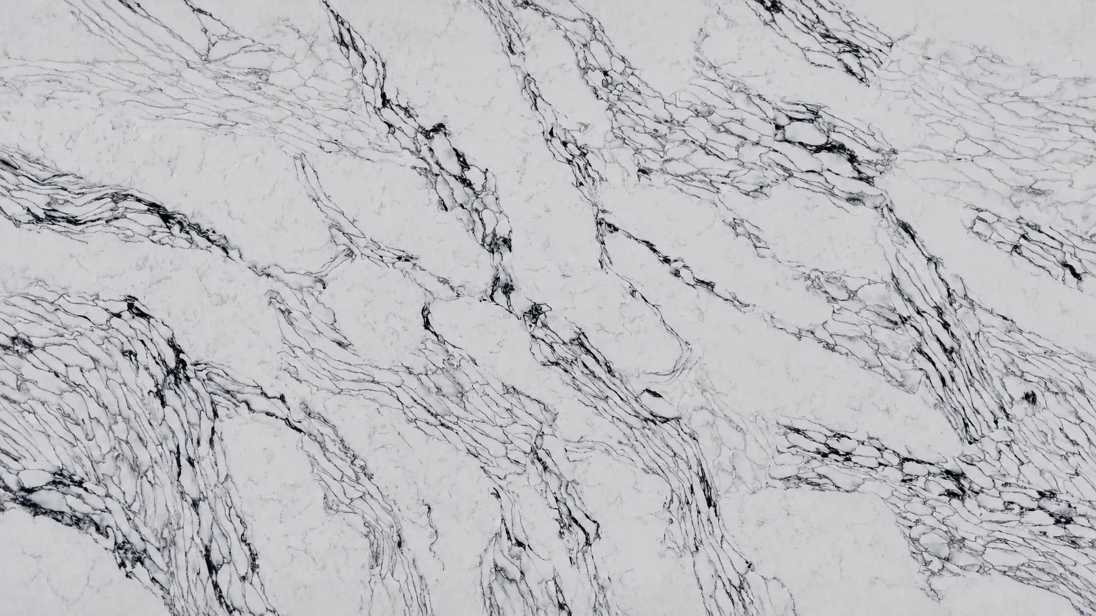 LX7704 Snow White Black Linear Vein Engineered Quartz Stone Slab thumbnail 2