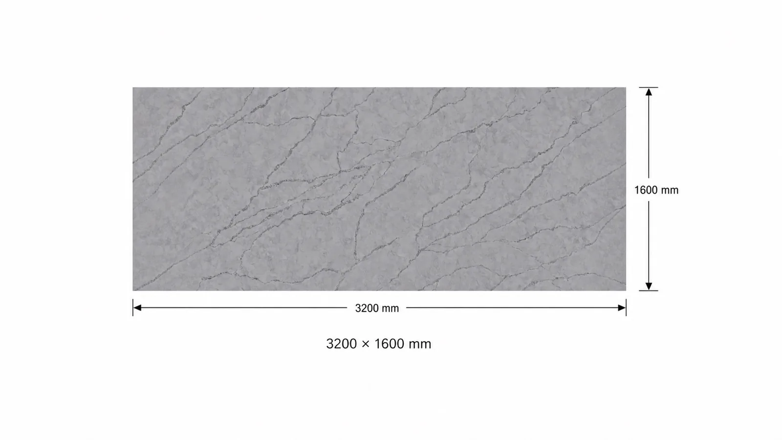 LX7160 Ash Gray Diagonal Fine Vein Engineered Quartz Stone Slab thumbnail 3