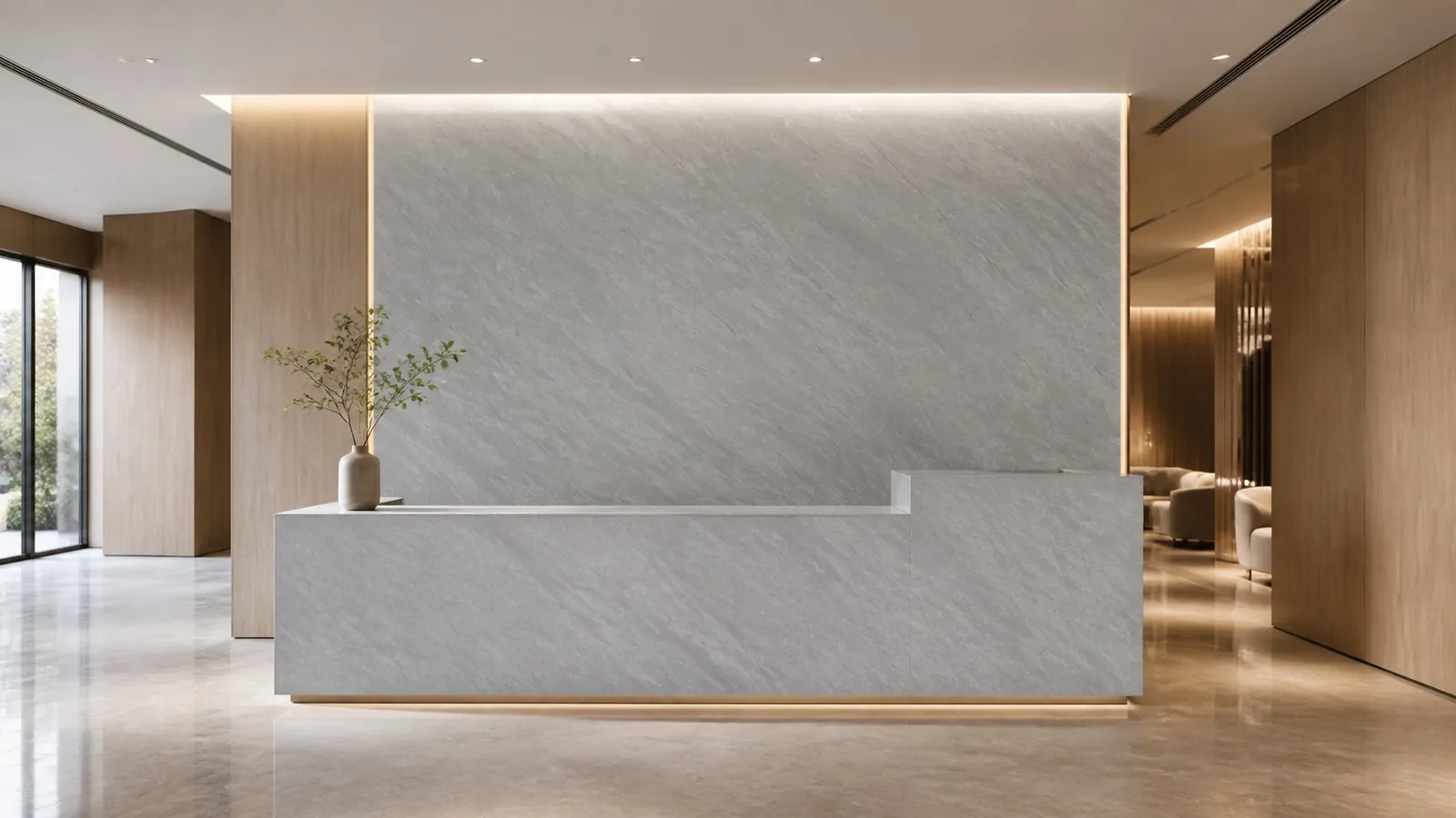 LX7128 Dove Gray Diagonal Brush Vein Engineered Quartz Stone Slab thumbnail 5
