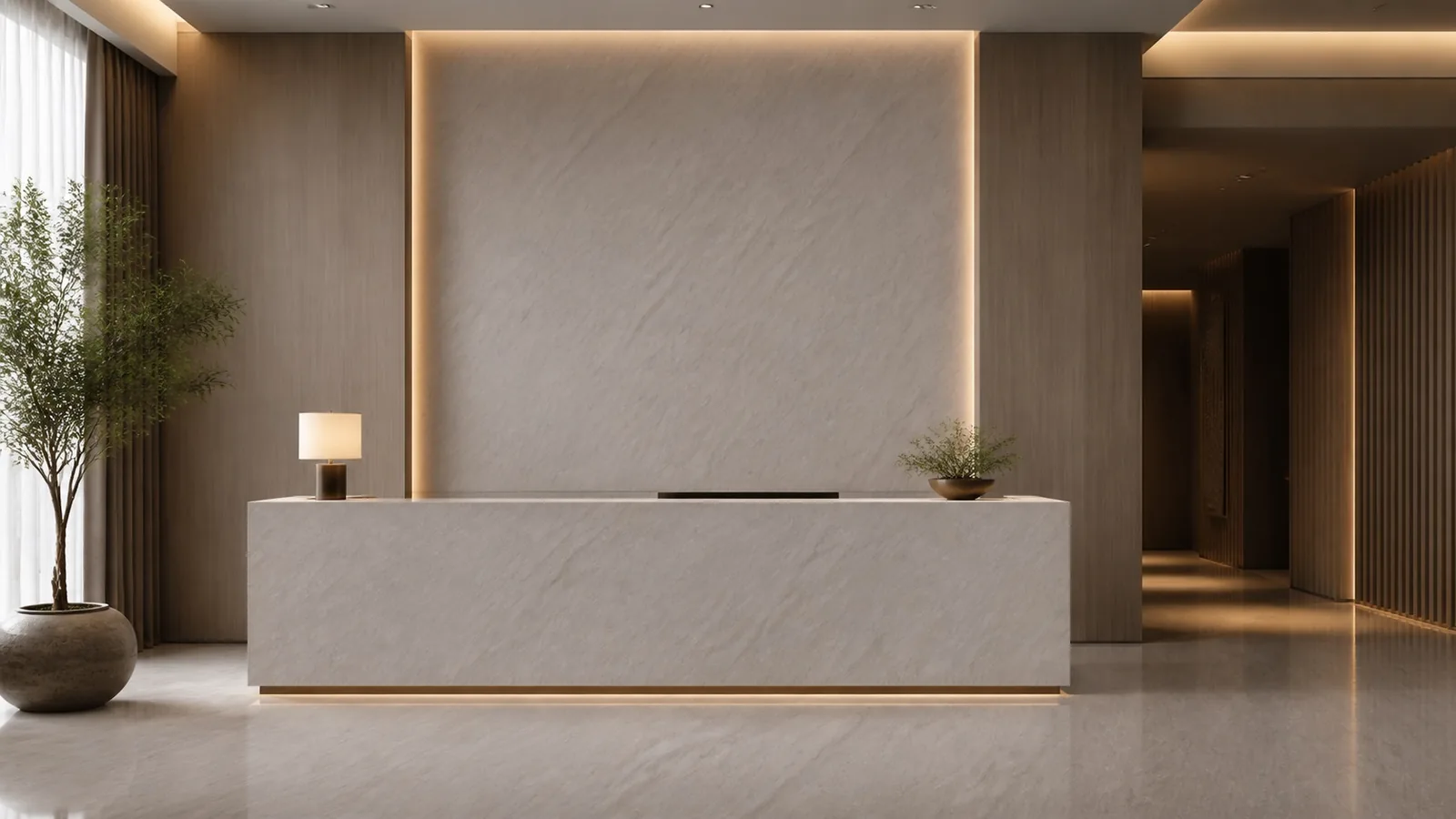 LX7141 Warm Gray Brushed Linear Vein Engineered Quartz Stone Slab thumbnail 5