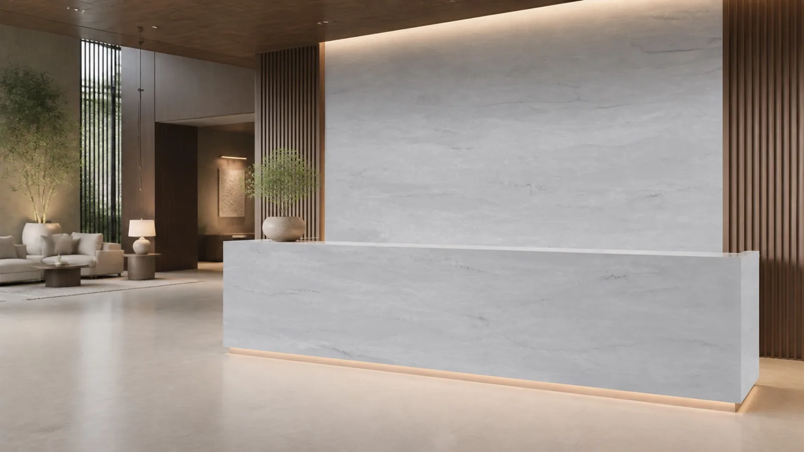 LX7159 Light Gray Painterly Strata Engineered Quartz Stone Slab thumbnail 5