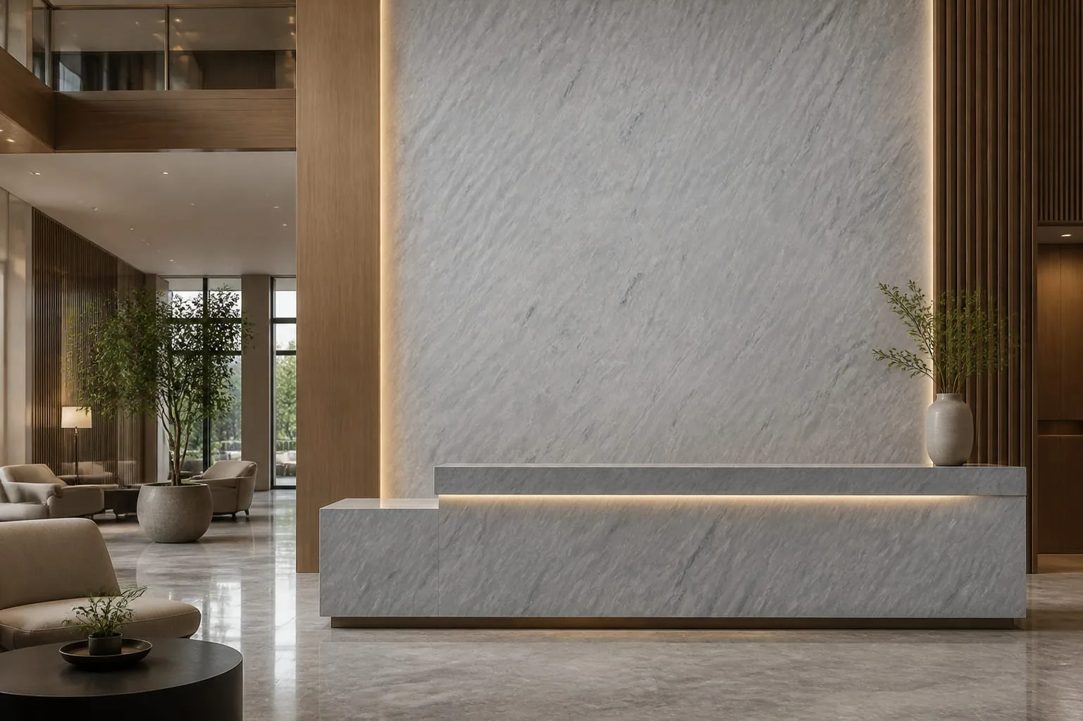 Silver Gray Storm Feather Engineered Quartz Stone Slab for Kitchen and Interior Design thumbnail 4
