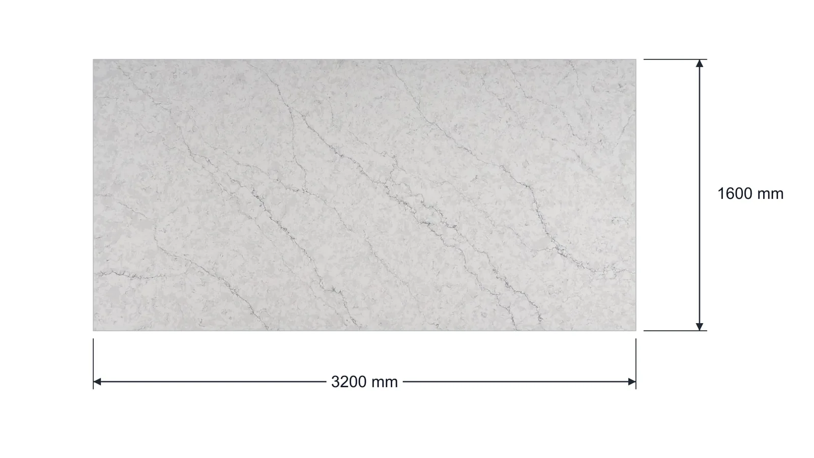 Frost White Gray Vein Engineered Quartz Stone Slab for Kitchen and Interior Design thumbnail 2