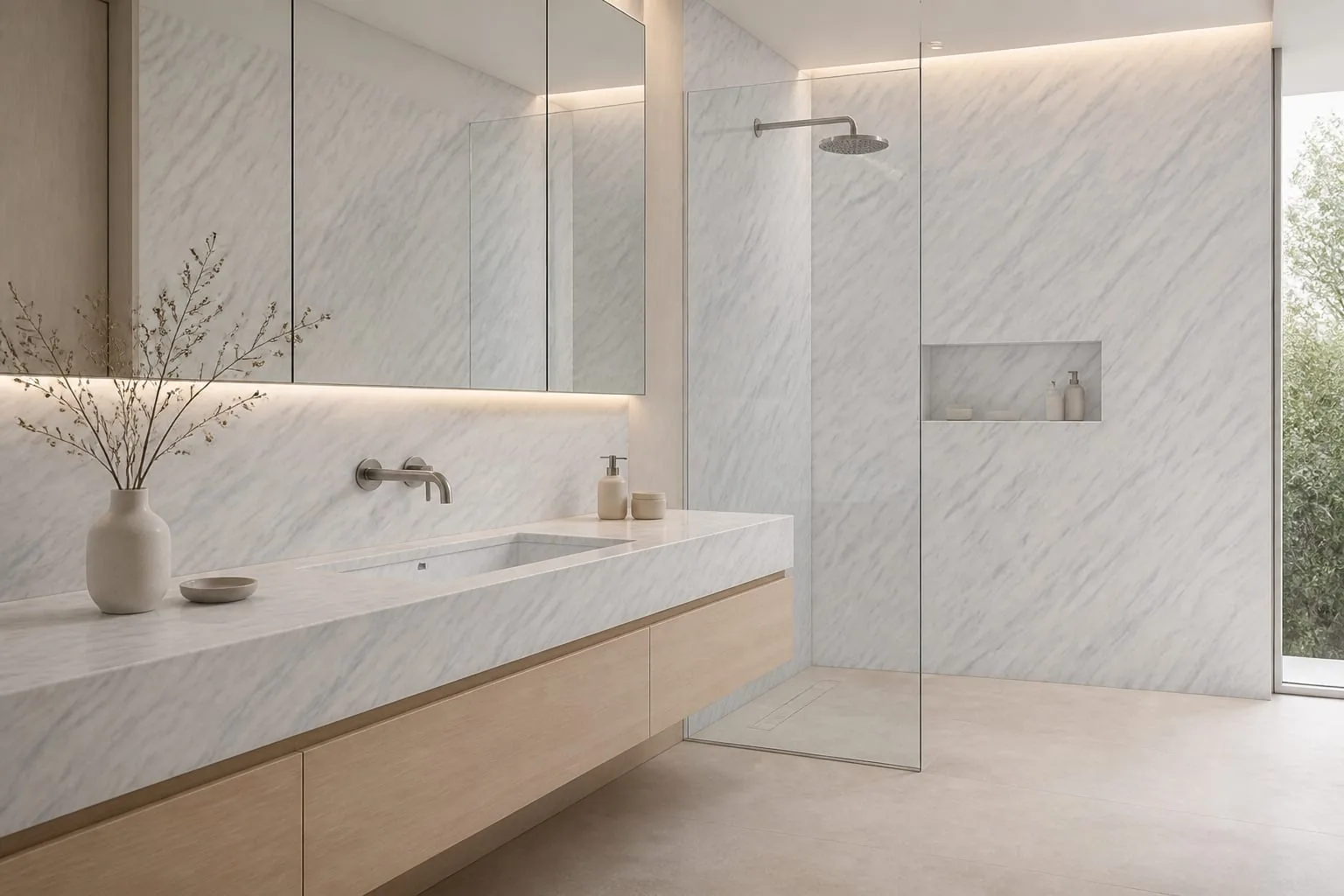 Ice White Blue Feather Engineered Quartz Stone Slab for Kitchen and Interior Design thumbnail 4
