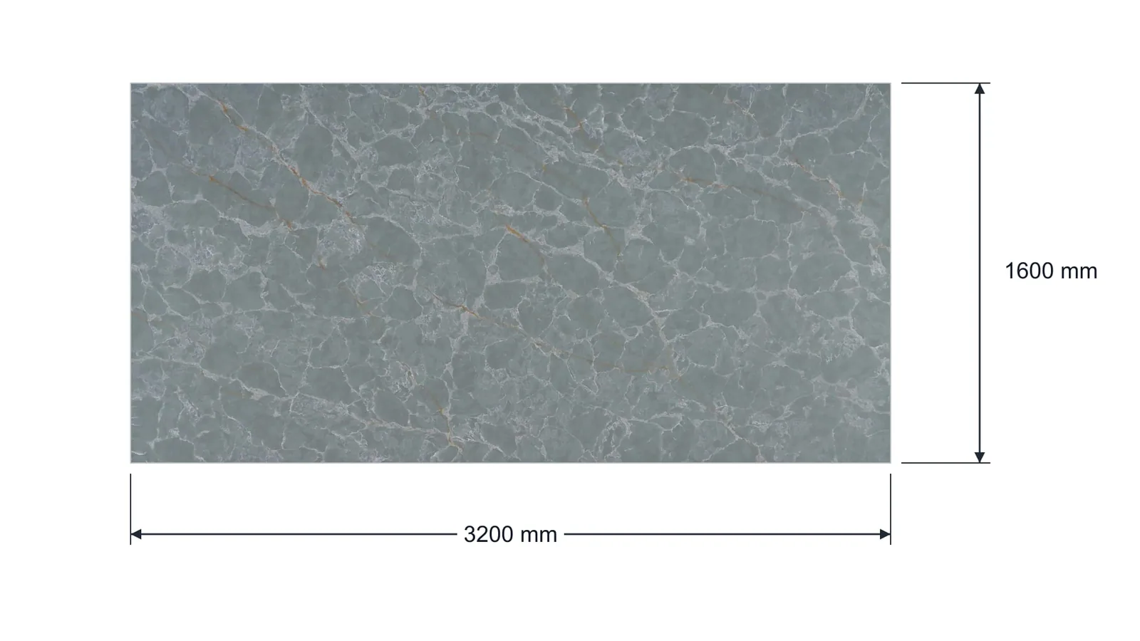 Sage Gray Copper Crackle Engineered Quartz Stone Slab for Kitchen and Interior Design thumbnail 2