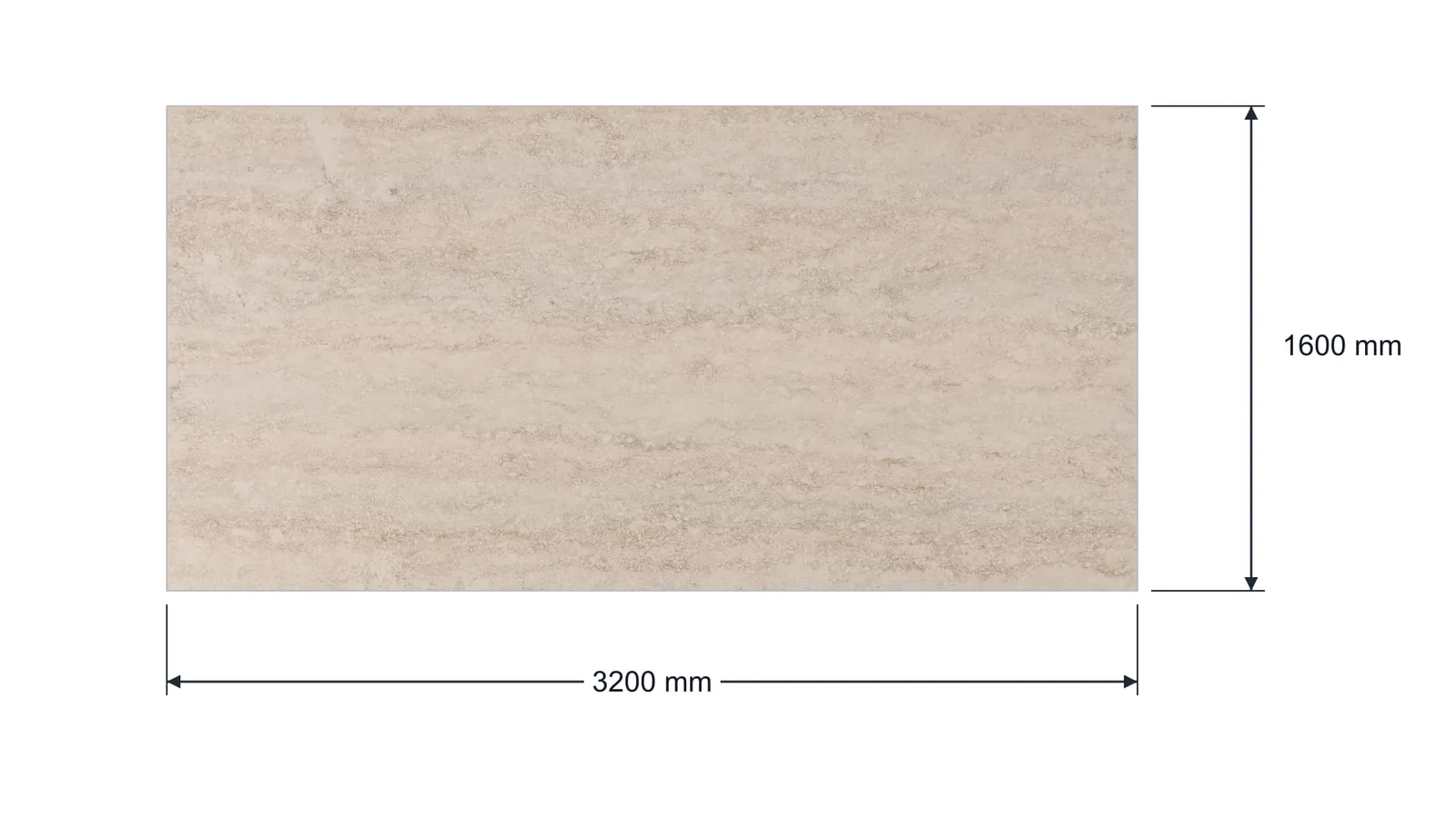Warm Beige Horizontal Travertine Engineered Quartz Stone Slab for Kitchen and Interior Design thumbnail 2