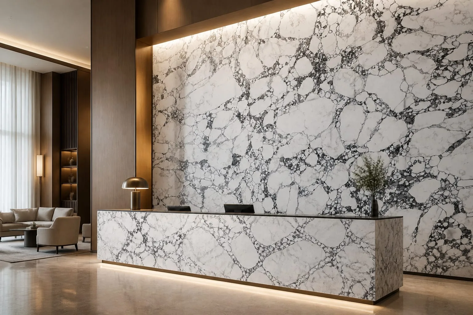 Snow White Charcoal Breccia Engineered Quartz Stone Slab for Kitchen and Interior Design thumbnail 4