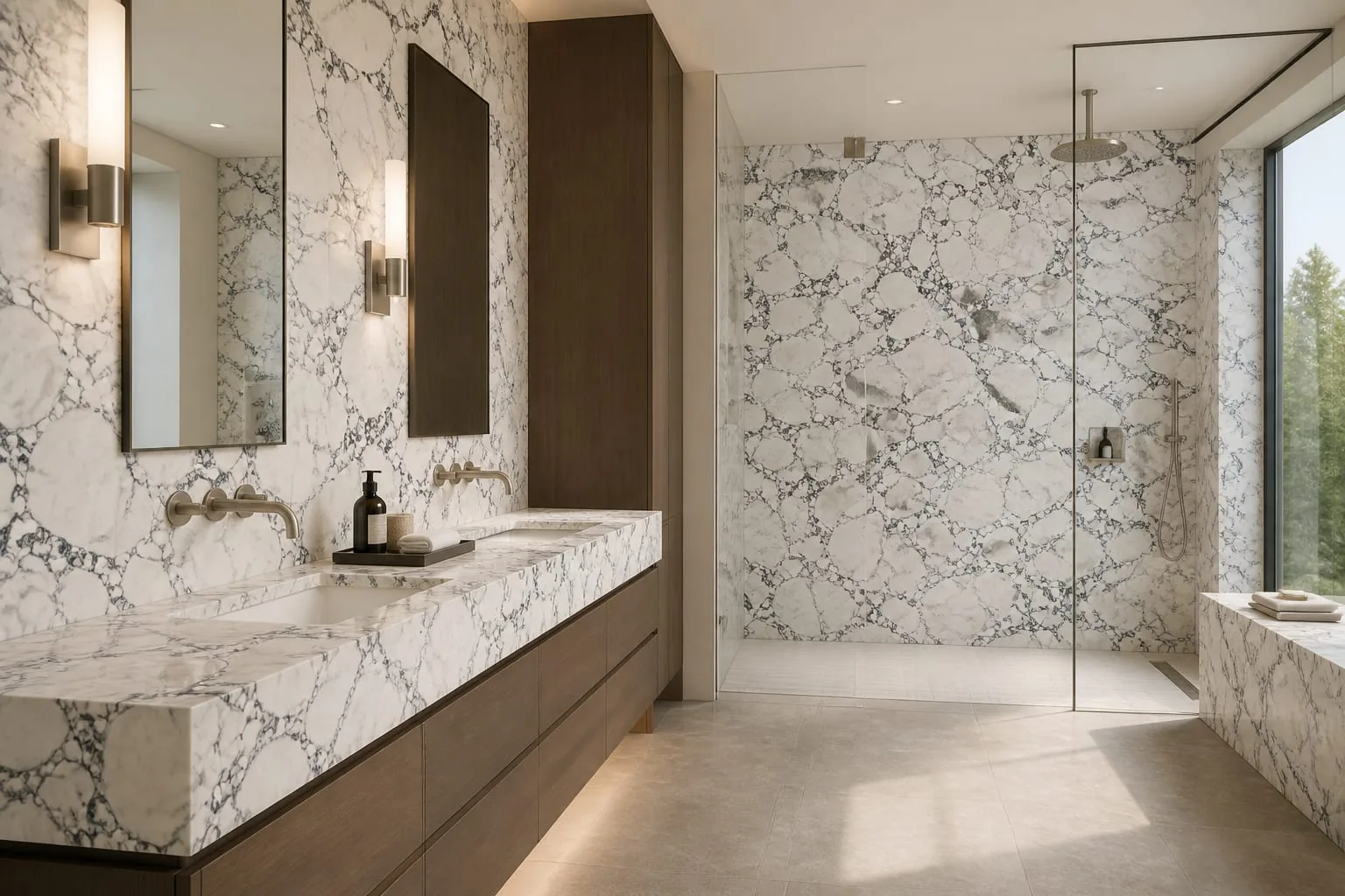 Snow White Charcoal Breccia Engineered Quartz Stone Slab for Kitchen and Interior Design thumbnail 5