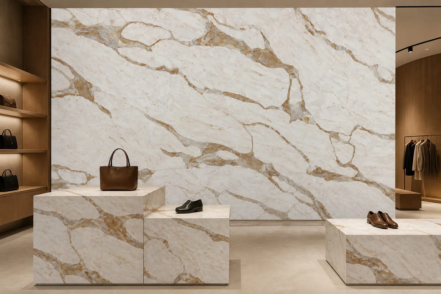 Snow White Golden Breccia Engineered Quartz Stone Slab for Kitchen and Interior Design thumbnail 5