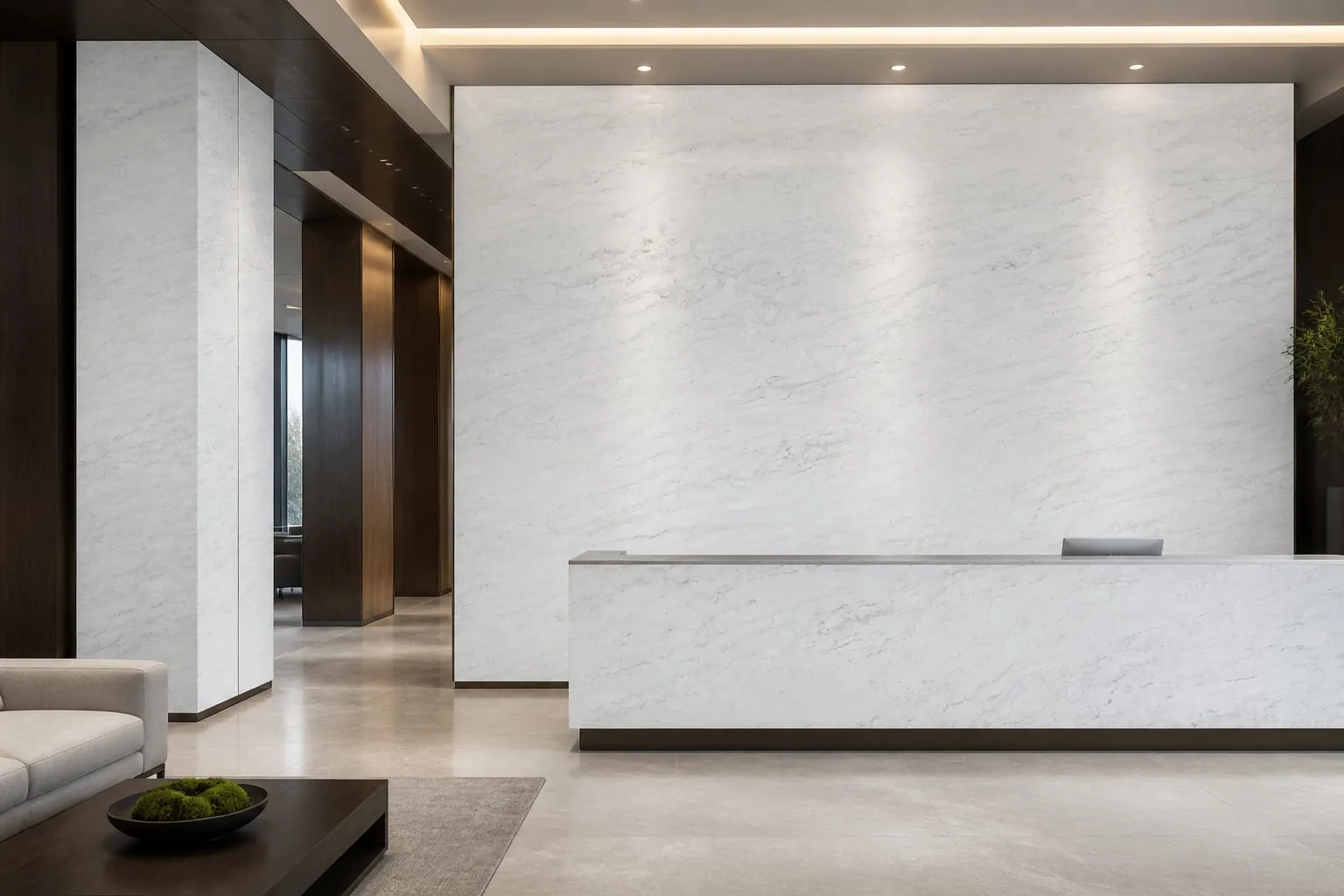 Ice White Pale Blue Linear Vein Engineered Quartz Stone Slab for Kitchen and Interior Design thumbnail 5