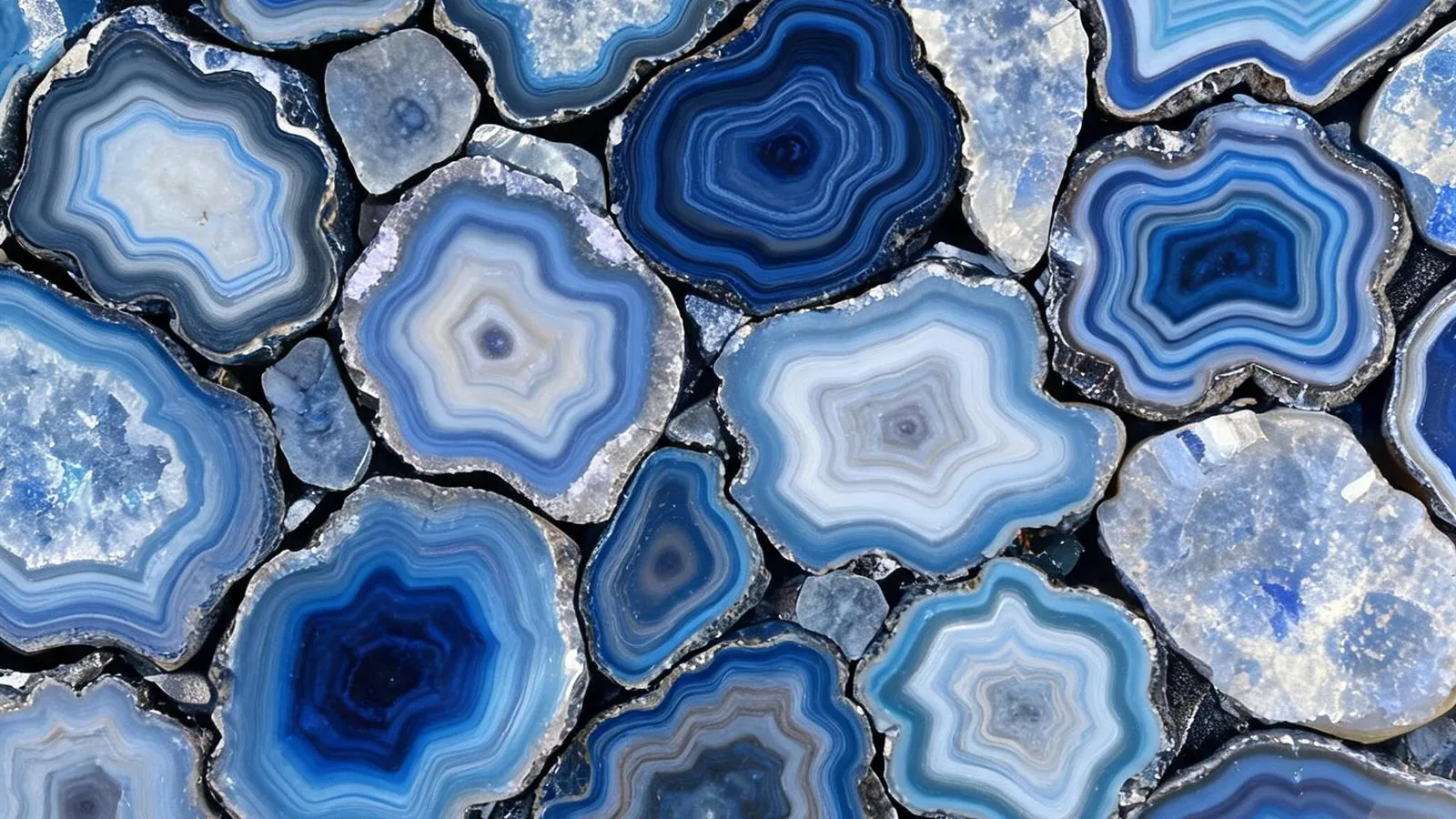 Agate Blue Vitoria Stone Crystal Slabs for Luxury Interiors thumbnail 3