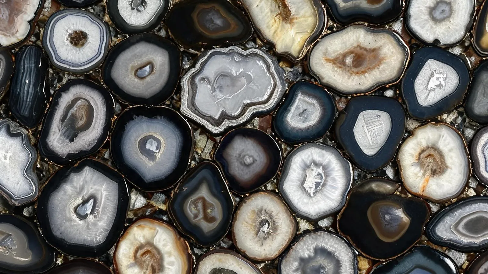 Big Agate Brown Vitoria Stone Crystal Slabs for Luxury Interiors