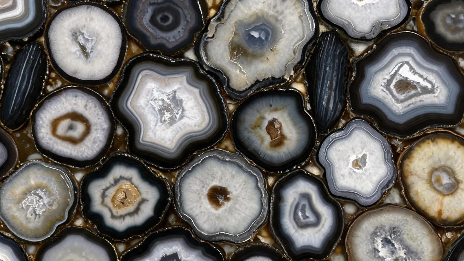 Big Agate Brown Vitoria Stone Crystal Slabs for Luxury Interiors thumbnail 2