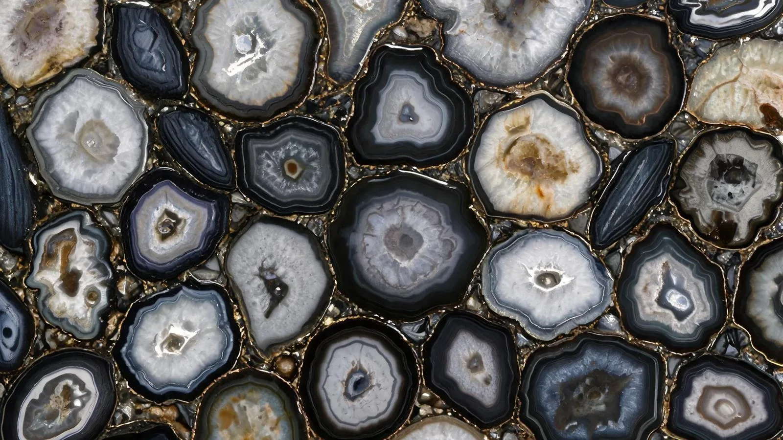 Big Agate Brown Vitoria Stone Crystal Slabs for Luxury Interiors thumbnail 4