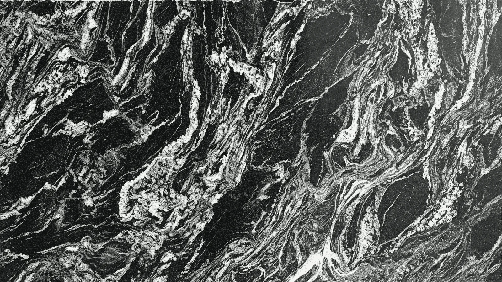 Black Silver‑Wave Granite  Slab for Countertop, Wall Cladding, Flooring Tile