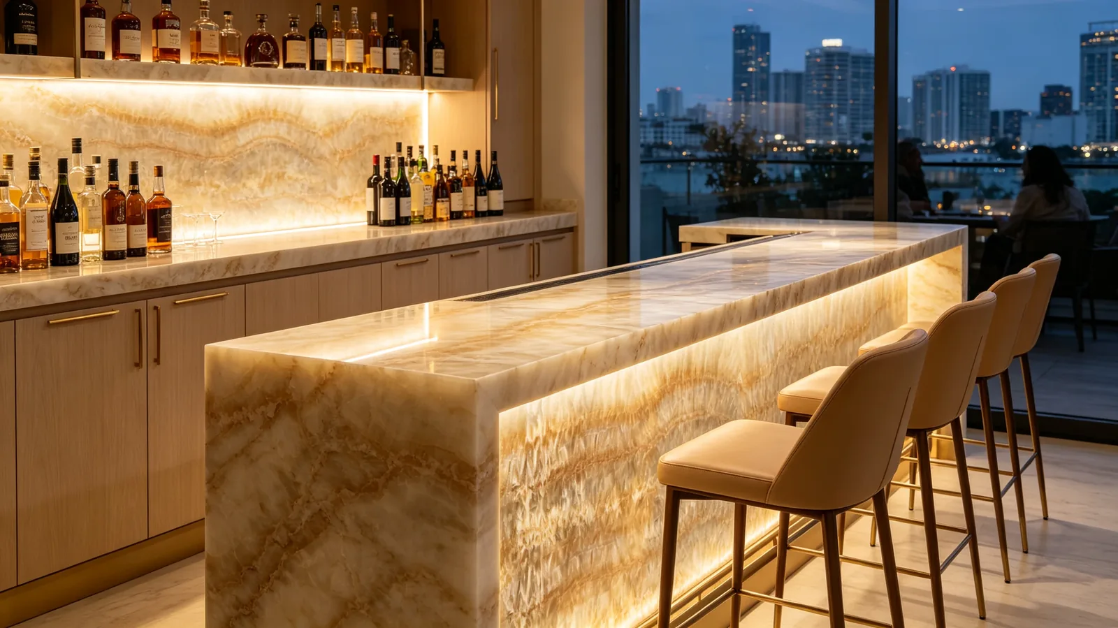 Honey Onyx Slabs for Interior Surface Design thumbnail 2