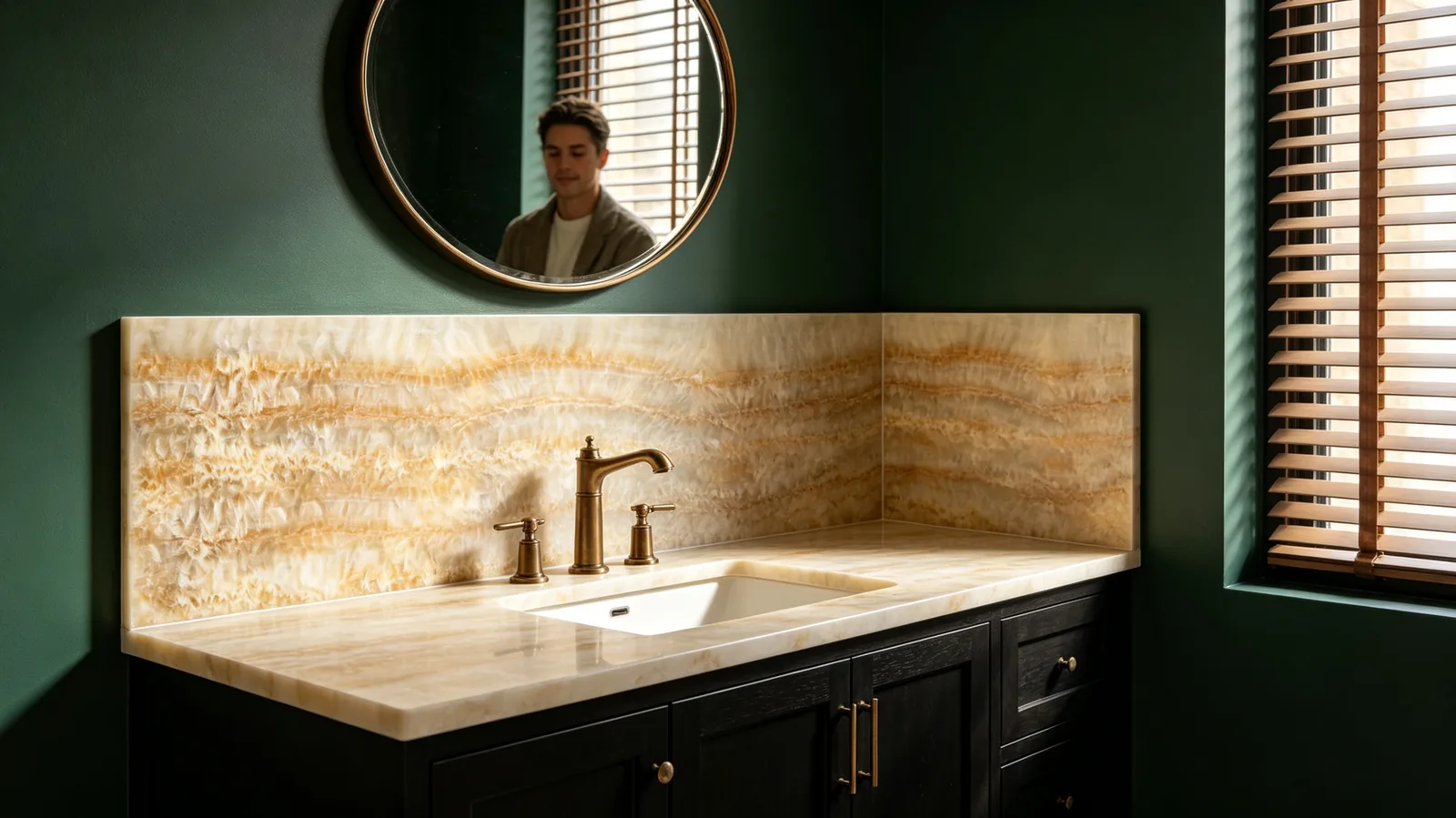 Honey Onyx Slabs for Interior Surface Design thumbnail 3