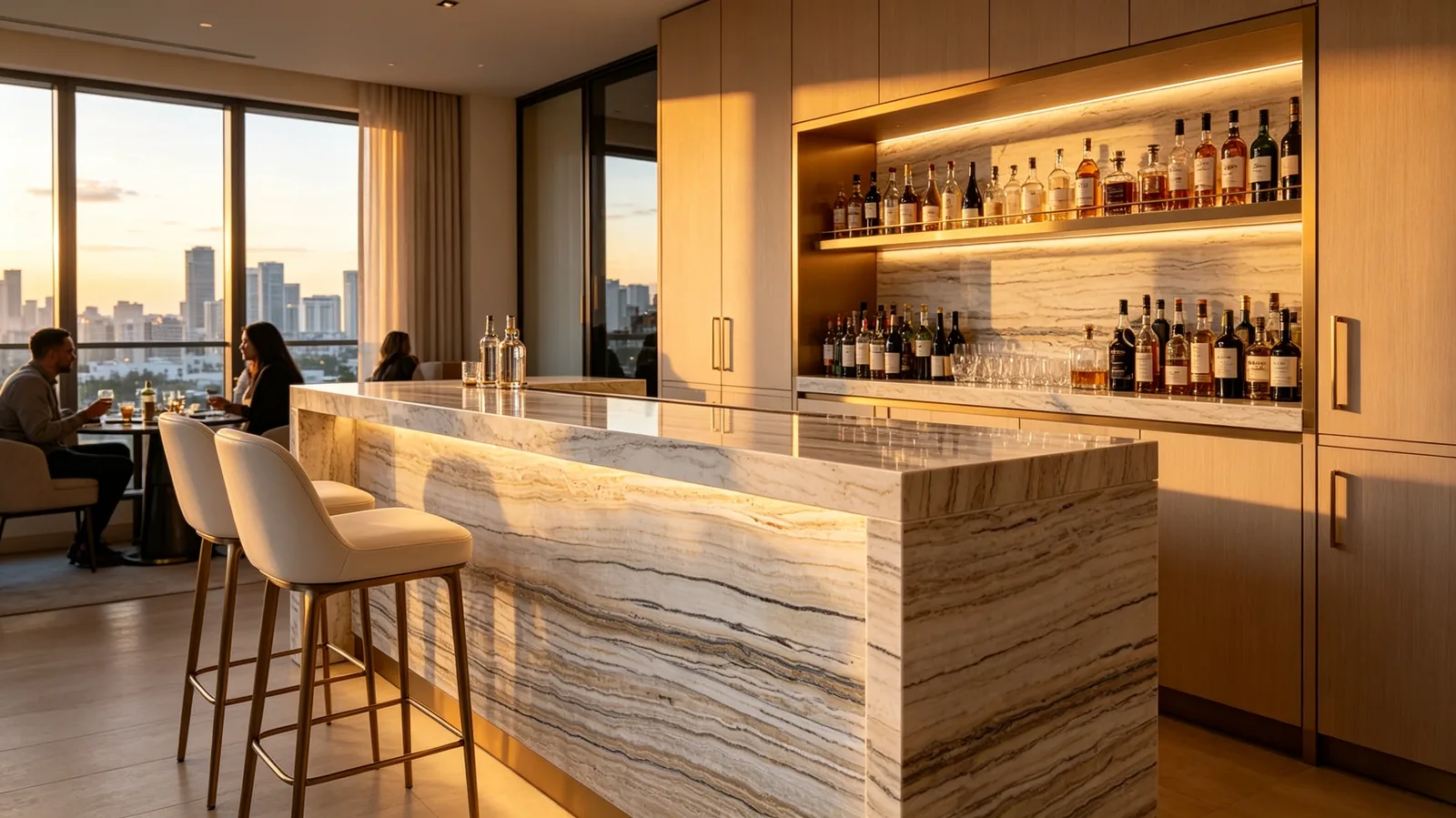 White Onice Stratos Onyx Slabs for Interior Projects thumbnail 2