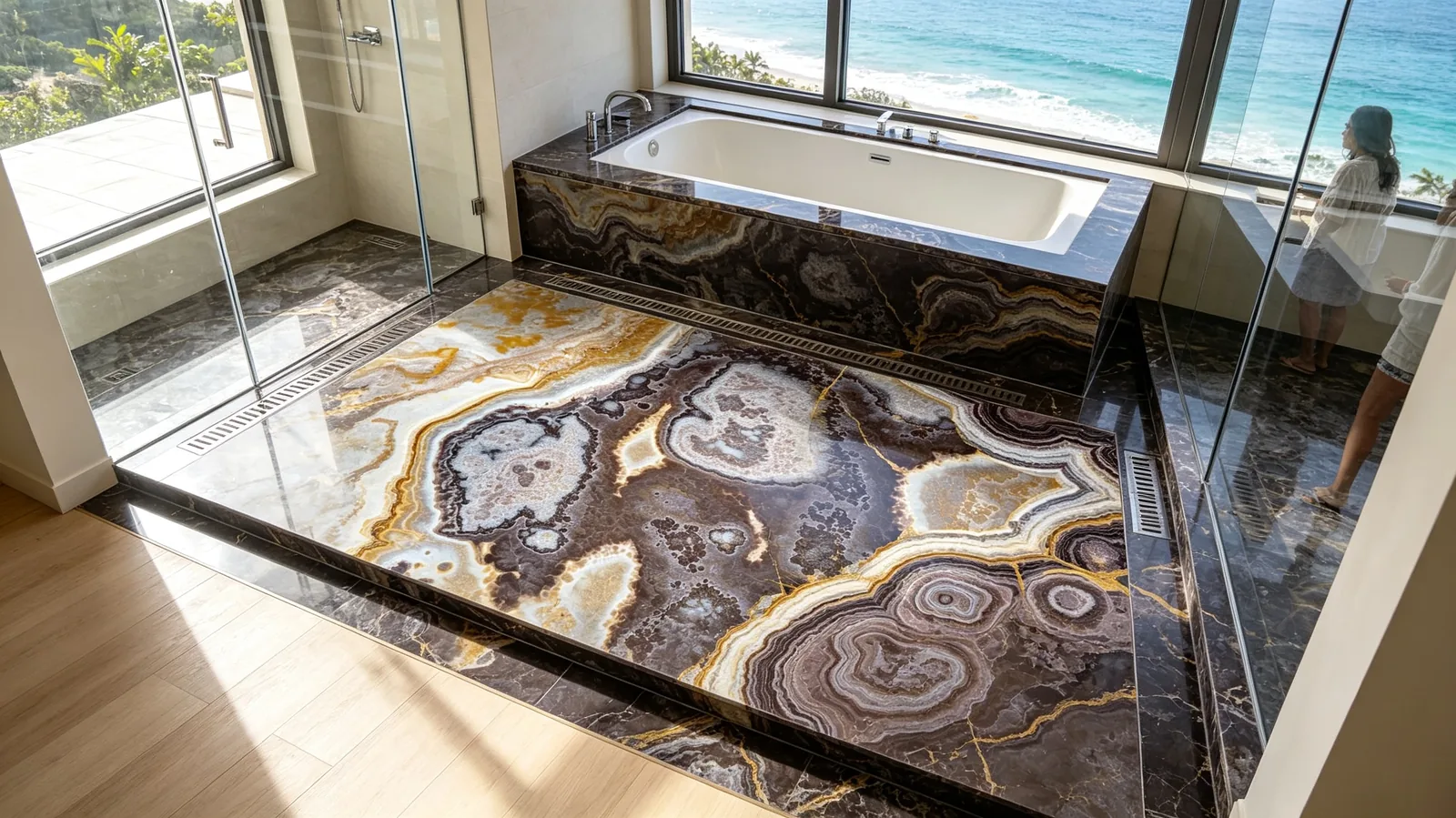 Gold Onice Tanzania Dark Onyx Slabs for Interior Projects thumbnail 3