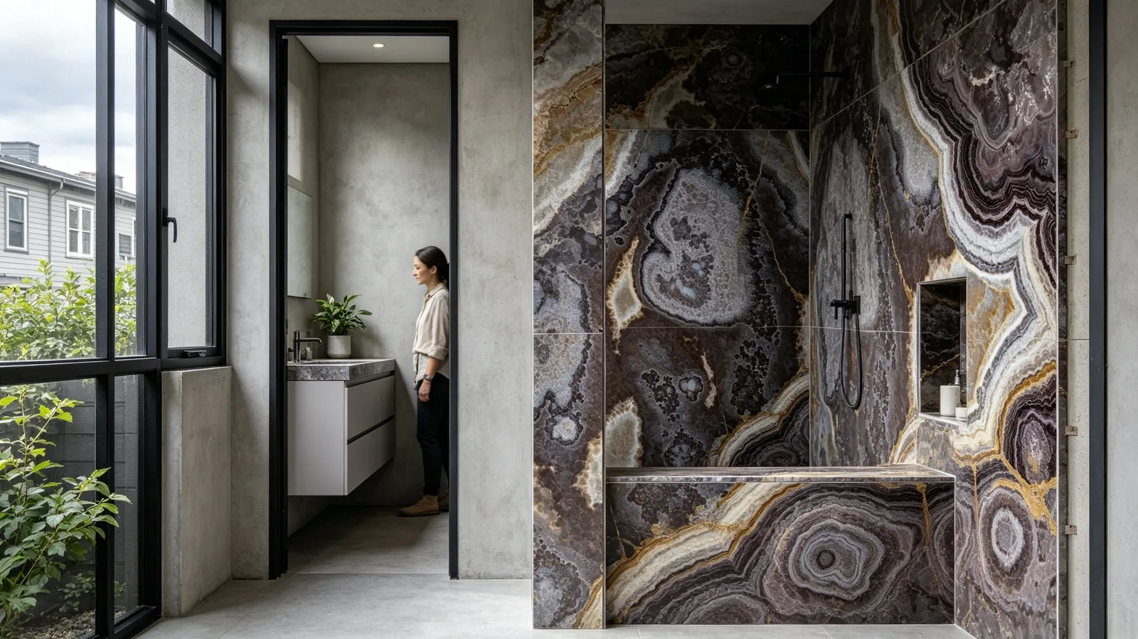Gold Onice Tanzania Dark Onyx Slabs for Interior Projects thumbnail 5