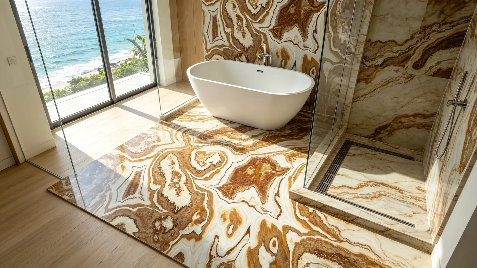 Brown Tiger Rq Onyx Slabs for Interior Projects thumbnail 3