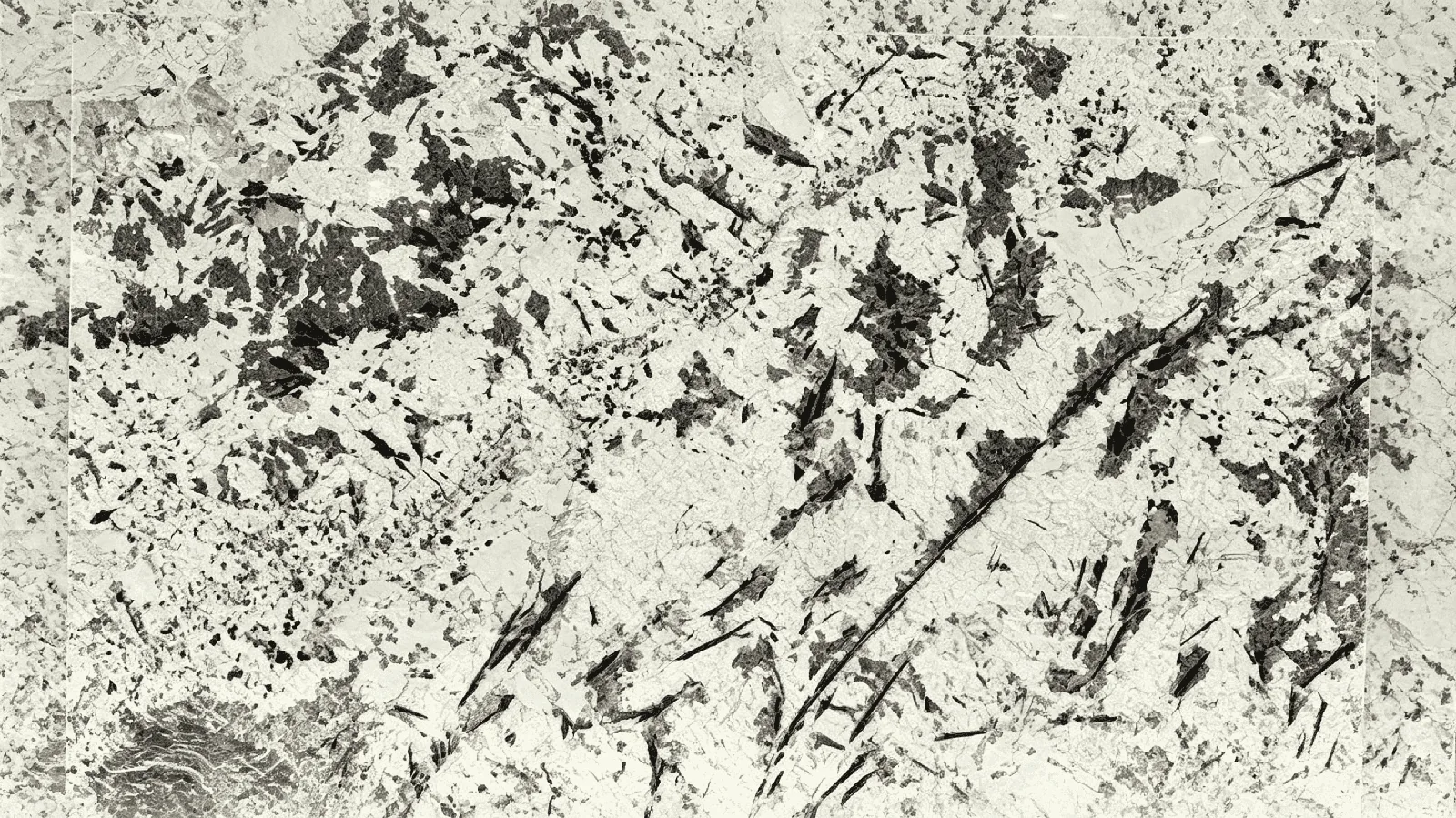 Ivory White Splash Feathered Crystal Granite Slabs and Slabs for Countertop, Flooring, Wall Cladding